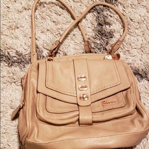 Guess beige with rose gold accents handbag purse